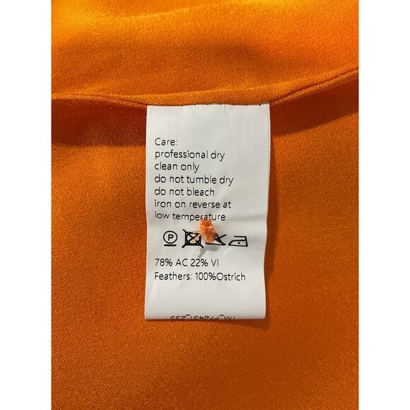 Taller Marmo Feather Trimmed Mandarin Del Lago Midi Dress Size IT 40 / US 8 NWT - Picture 6 of 6